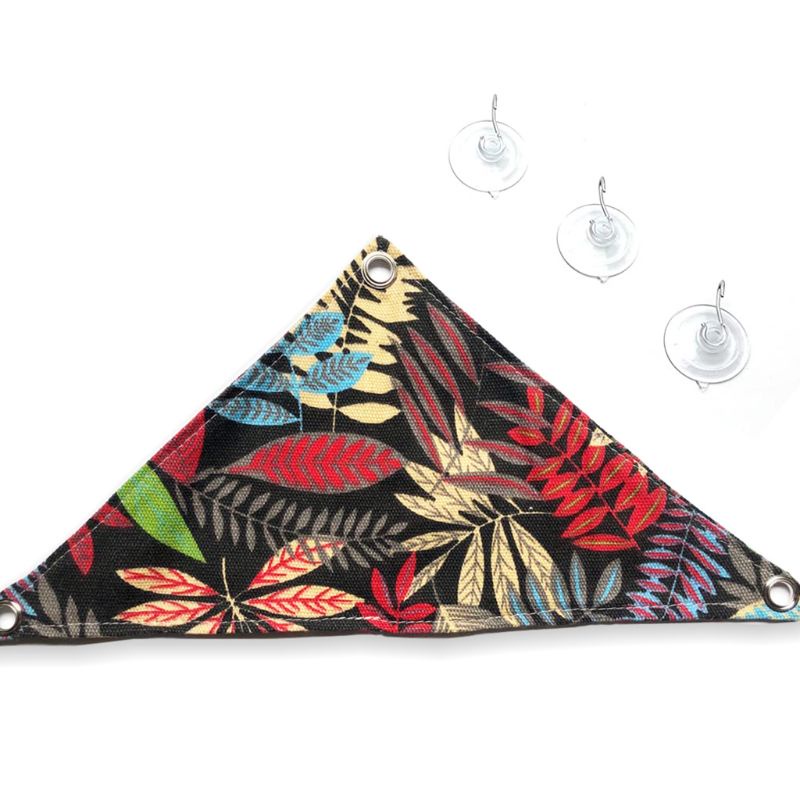 Lucky Võng Giường Tam Giác Có Giác Hút Trang Trí Chuồng Nuôi Thú Cưng Bò Sát