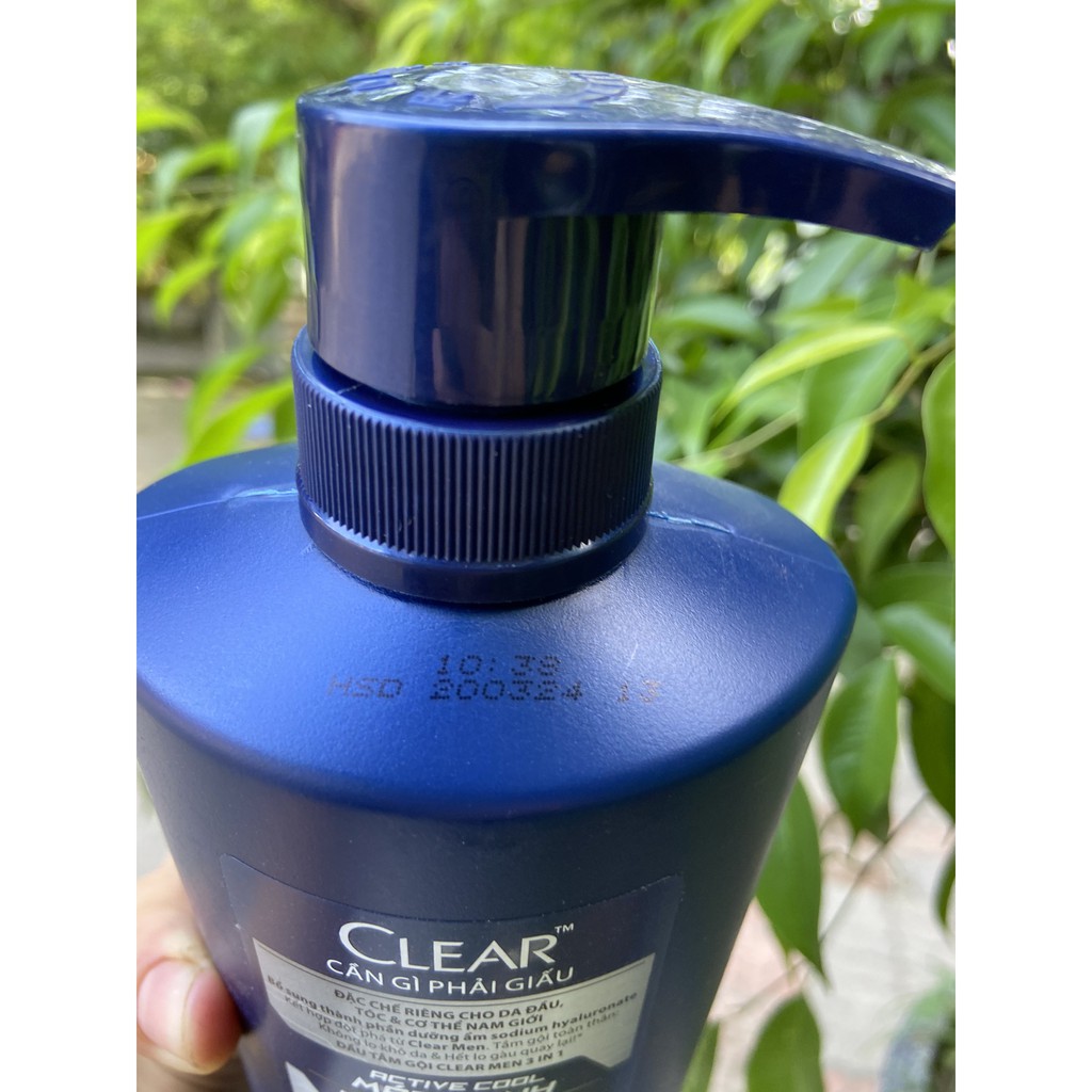 DẦU TẮM GỘI TOÀN THÂN CLEAR MEN 3 IN 1 ACTIVE COOL MÁT LẠNH 630G