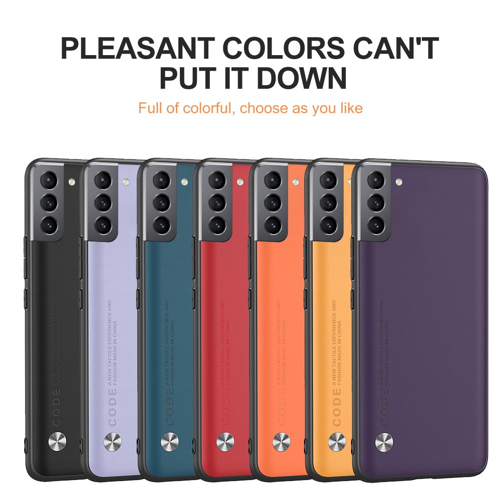Ốp Điện Thoại Da Mềm Màu Trơn Chống Sốc Cho Samsung Galaxy S21 FE S22 + plus Ultra S22+ S21+