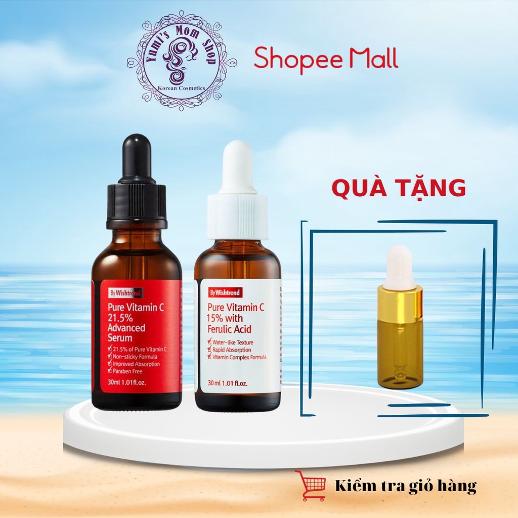 (Tặng chai tt 3ml) Tinh chất Vitamin C By Wishtrend Pure Vitamin C 21.5 Advanced Serum 30ml