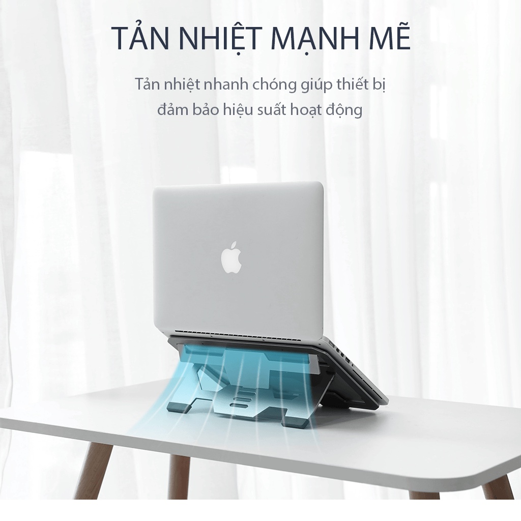 Giá Đỡ Laptop Máy Tính Bảng VIVAN VLS02 Hợp Kim Nhôm Cao Cấp Gấp Gọn Tiện Lợi Hàng Chính Hãng