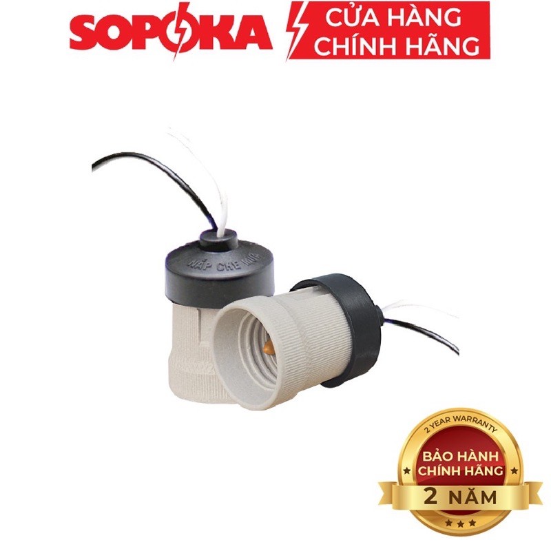 Đui đèn sứ e27 chịu tải 200w chống nước SOPOKA V3/2