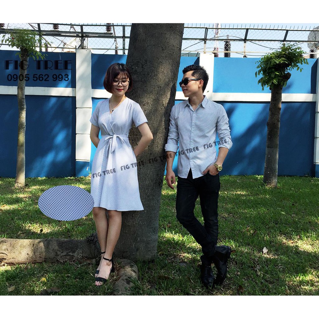 COUPLE chấm bi trắng siêu HOT mã 146B