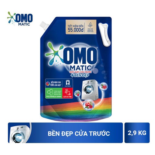 Túi nước giặt Omo Matic 2.9kg/ 3.1kg 💥FREESHIP💥 Cửa trên - Cửa trước - Tinh dầu thơm