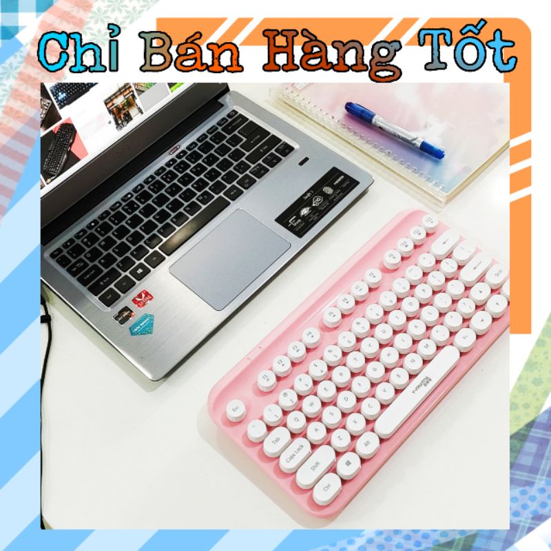 Bàn phím Y-FRUITFUL Y60 không dây (màu xanh , trắng , hồng)