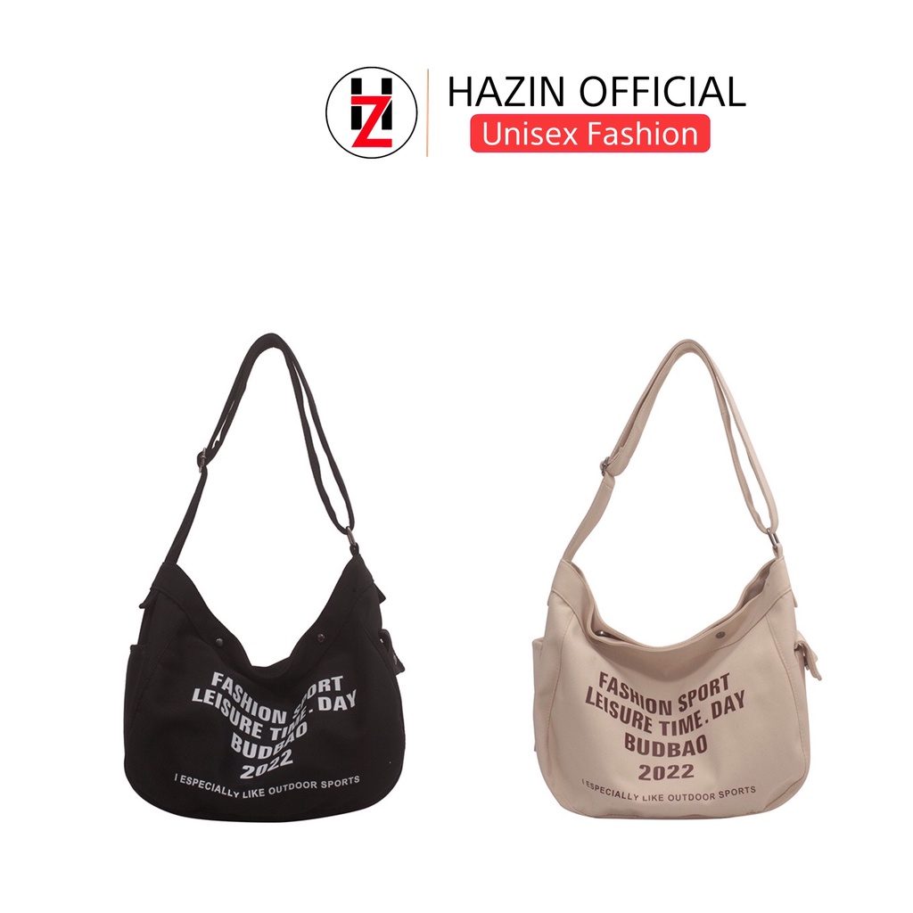 Túi đeo chéo HAZIN cao cấp đi học đi chơi đựng vừa khổ a4 phong cách unisex phù hợp cả nam và nữ HZM69