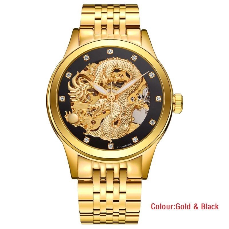 3D Dragon Watch Skeleton Automatic Mechanical Watches