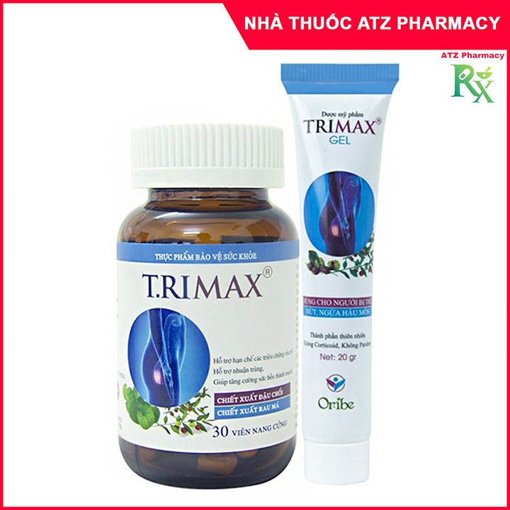 Trimax - Gel / Trimax bôi và viên uống Hỗ trợ người bị trĩ - Atzpharmacy