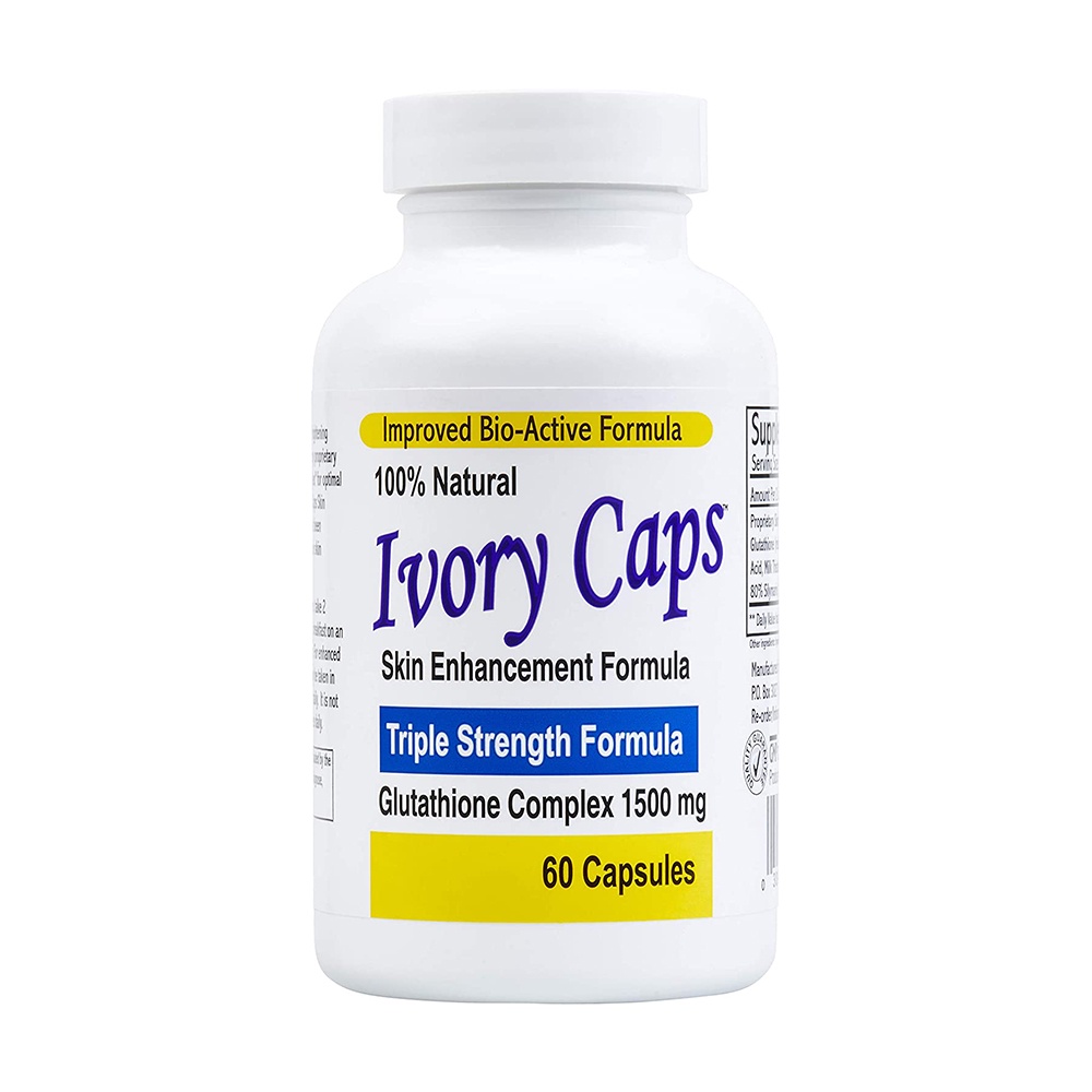 Viên uống giúp làm trắng da Glutathione Complex 1500mg Ivory Caps 60 viên của Mỹ