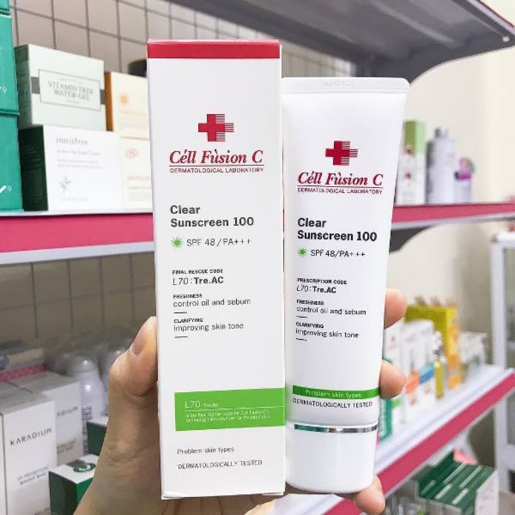 Kem chống nắng cho da dầu mụn Cell Fusion C Clear Sunscreen Hàn Quốc 50ml