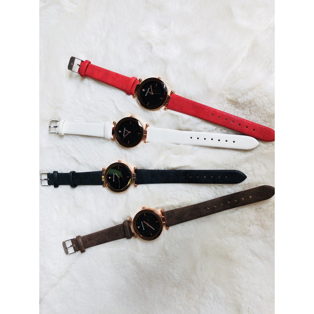 [GIÁ SỈ] ĐỒNG HỒ NỮ DÂY DA MẶT KIM TUYẾN VÁT CẠNH BOLINGDUN SIÊU ĐẸP HÌNH THẬT | BigBuy360 - bigbuy360.vn