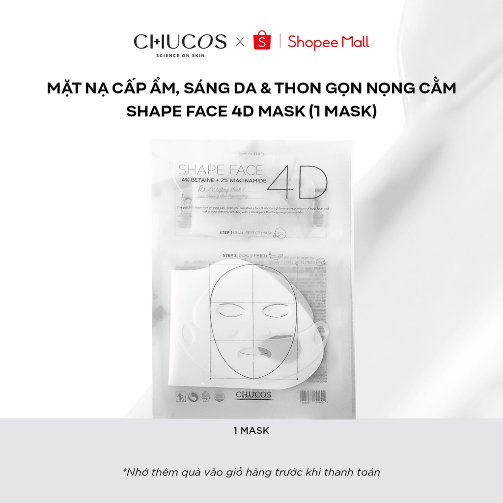 Mặt nạ V-line 4D hai bước tác động kép Chucos Set Face 4D Mask (1 Miếng)