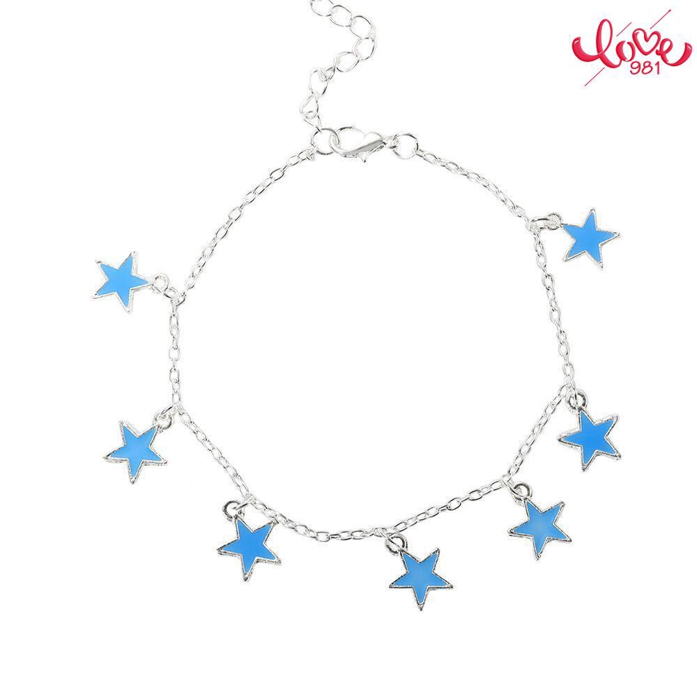 Lắc chân/ lắc tay phối mặt tua rua ngôi sao dạ quang xinh xắn cho bạn gái | BigBuy360 - bigbuy360.vn