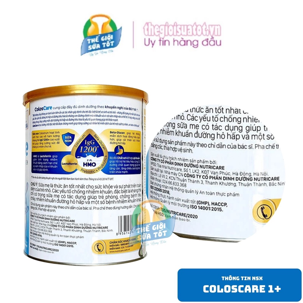 Sữa non ColosCare 1+ 800G - Sữa bổ sung dinh dưỡng