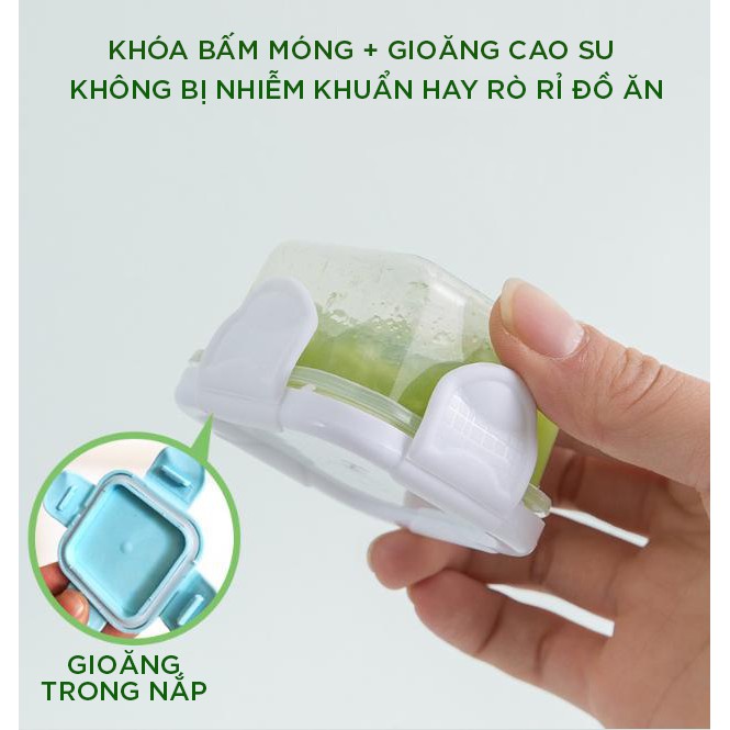 Hộp trữ đông ăn dặm có nắp cao cấp bảo quản dinh dưỡng vệ sinh tiện lợi AD34