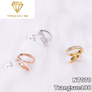 Nhẫn titan ko đen 2 chiếc nt070