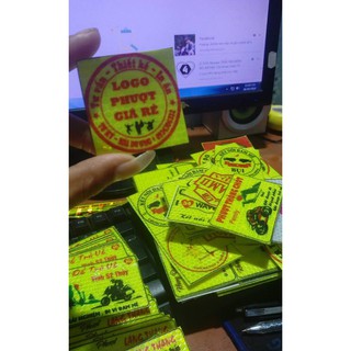 thiết kế in ấn logo phản quang logo phượt tem xe