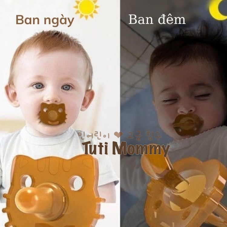 Ti Giả Cho Bé 100% Silicon Siêu Mềm Mại Dùng Cho Ban Ngày Và Ban Đêm