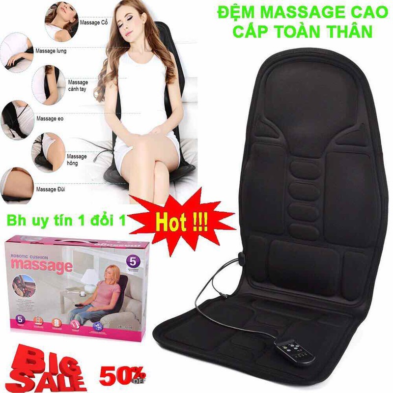 Ghế massage,đệm mát xa toàn thân ,dùng ở nhà 5 vùng cao cấp