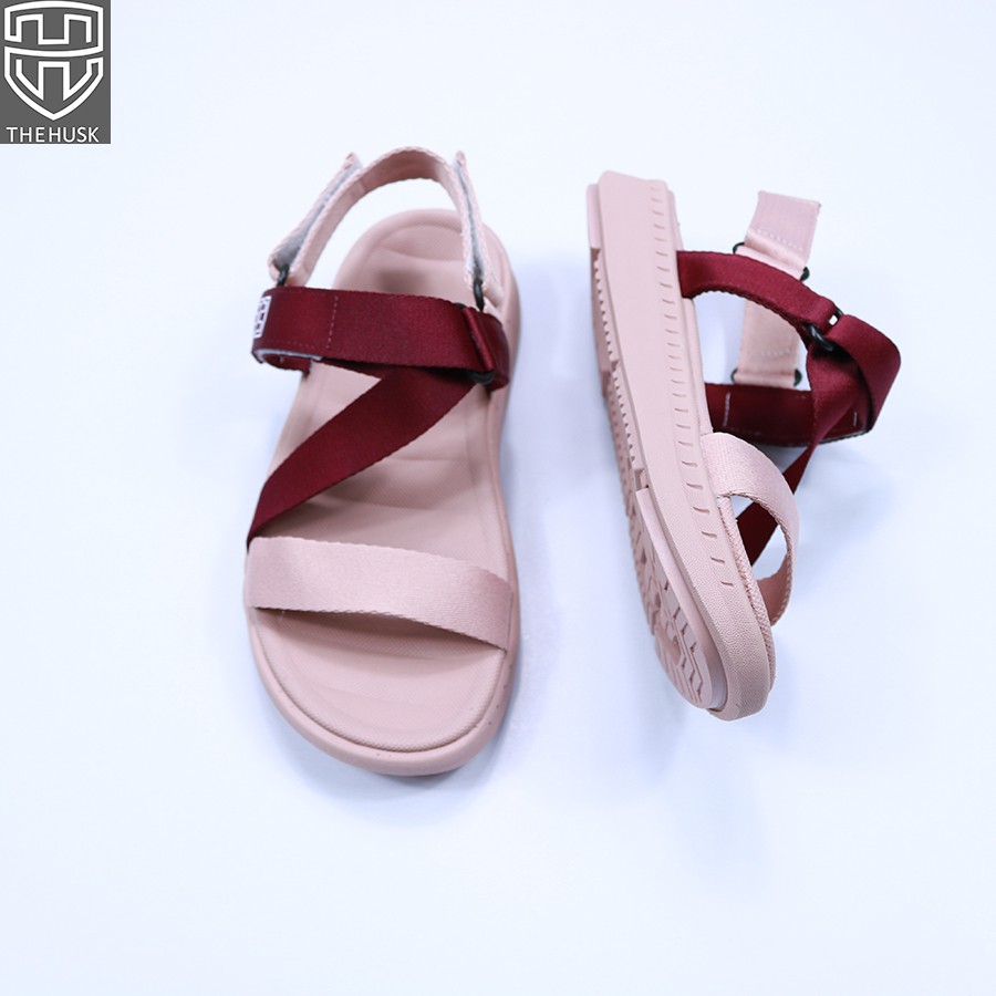 Giày Sandals Nữ HuuCuong &amp; TheHusk Quai Hồng Đỏ Đế Hồng - TH15