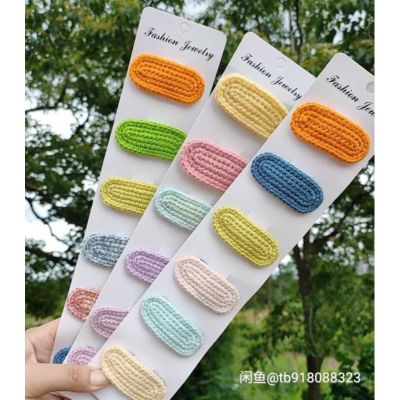 Kẹp tóc trơn nhiều màu