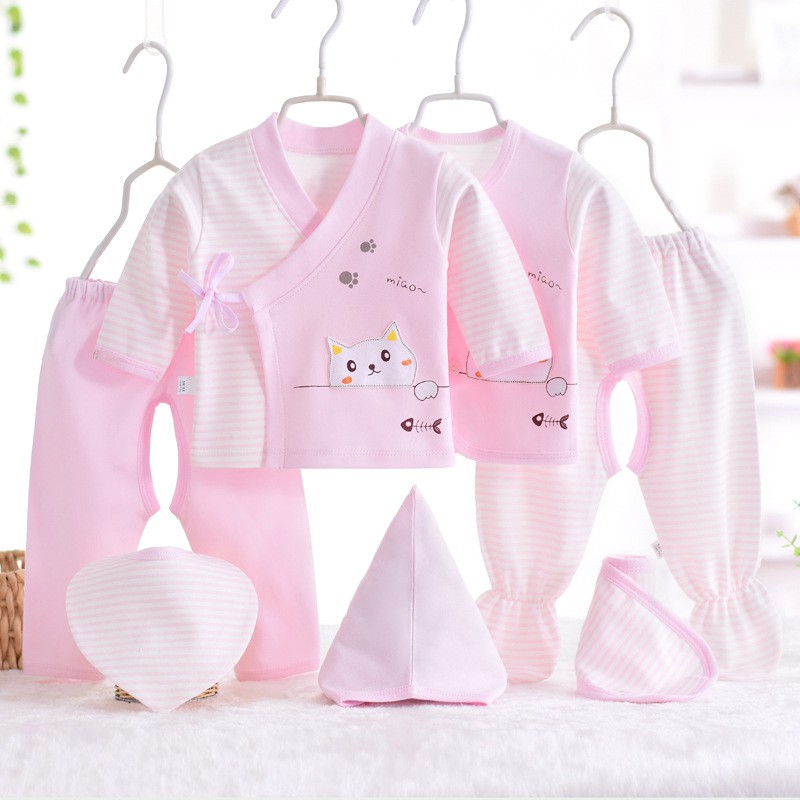 COMBO SET 7 MÓN ĐỒ SƠ SINH VẢI MỀM, MIN CHO BÉ 4 ĐẾN 8 Ký [SiHu Baby Shop]