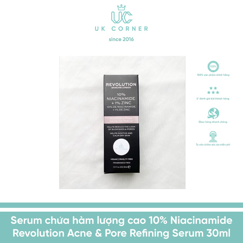 [Mẫu mới] Serum chứa hàm lượng cao Revolution Niacinamide Serum 30ml