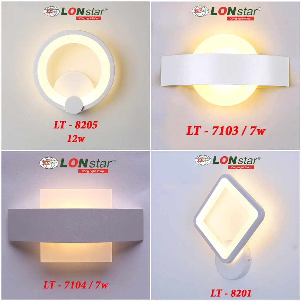 Đèn Tường Led Trang Trí LONstar Decor Phòng Khách , Phòng Ngủ,Cầu Thang Theo Phong Cách Hiện Đại , Bảo Hành 1 Năm