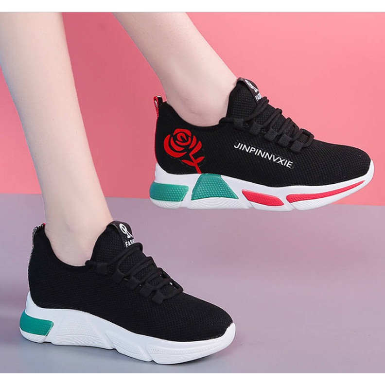 Giày Sneaker nữ hoa hồng GT 9