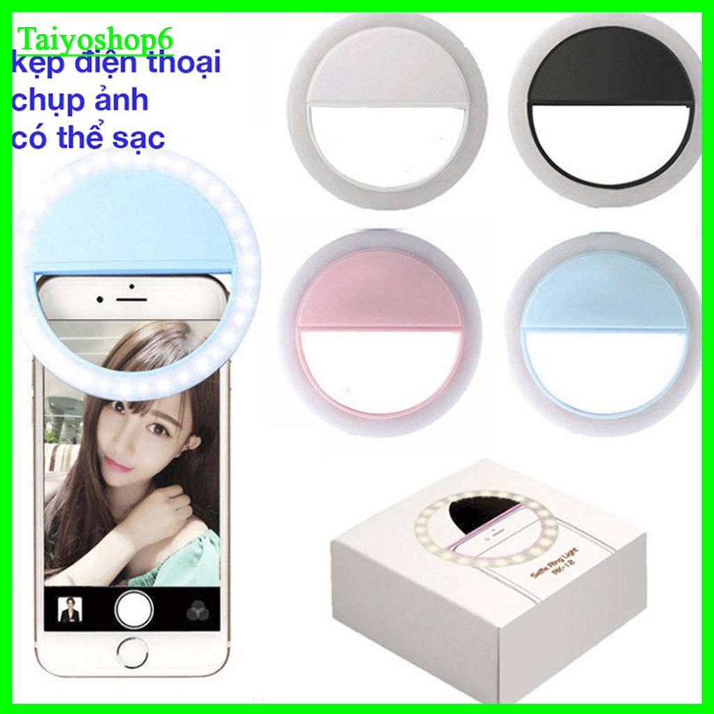 Đèn selfie hỗ trợ chụp ảnh cực đẹp,Đèn vòng LED GOOJODOQ có kẹp hỗ trợ chụp ảnh selfie cho điện thoại Taiyoshop6