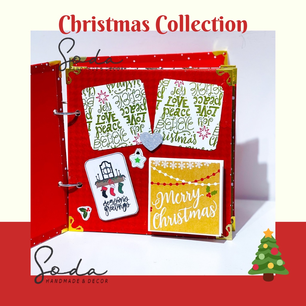 [CHRISTMAS COLLECTION] Scrapbook Chủ Đề Giáng Sinh 6 Trang