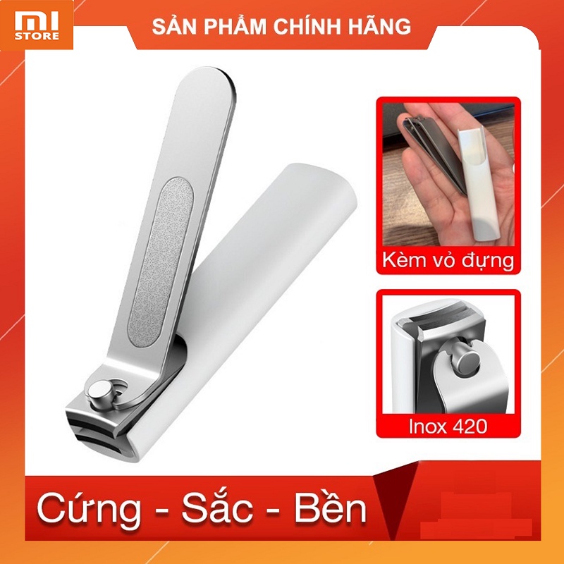 Bấm móng tay bằng thép không gỉ Xiaomi Mijia, với nắp chống bắn tung tóe, chăm sóc móng chân, giũa chuyên nghiệp