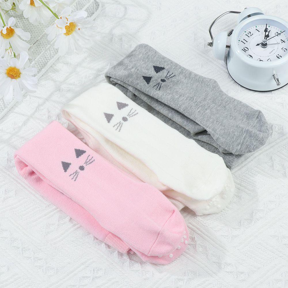 Vớ Cotton Trơn Giữ Ấm Chống Trượt Cho Em Bé Sơ Sinh
