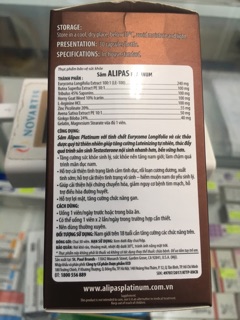 [SHOPEE TRỢ GIÁ] Sâm Alipas Platinum - Hộp 30 viên