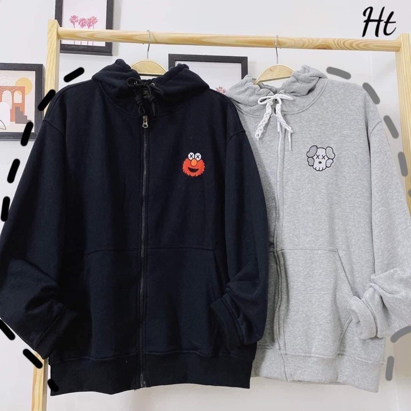 [ Mã FAMAYWA giảm 10K đơn 50K] Áo khoá lô gô mặt đỏ và mặt cún HT11 | BigBuy360 - bigbuy360.vn