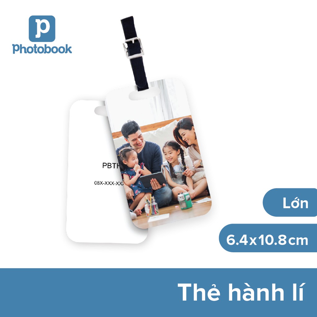 [Toàn Quốc][E-voucher] Thẻ hành lý khổ dọc 2.5 x 4.25" (6.4 x 10.8 cm) in theo yêu cầu - Thiết kế trên Web Photobook