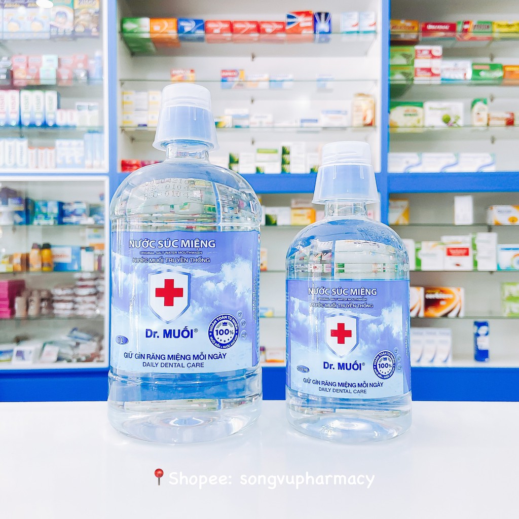 Nước súc miệng Dr. Muối - Hương vỏ chanh, hương gừng