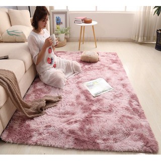 Thảm lông loang trải sàn dày dặn 1m6x2m