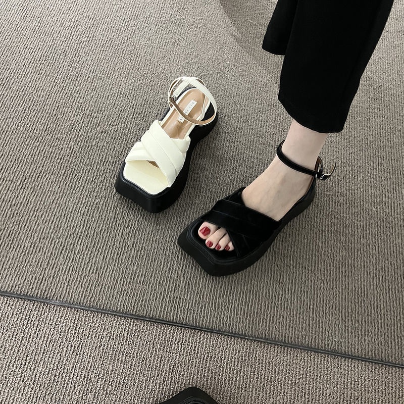 Sandal Đế Dày Thiết Kế Mới Thời Trang Theo Phong Cách Pháp