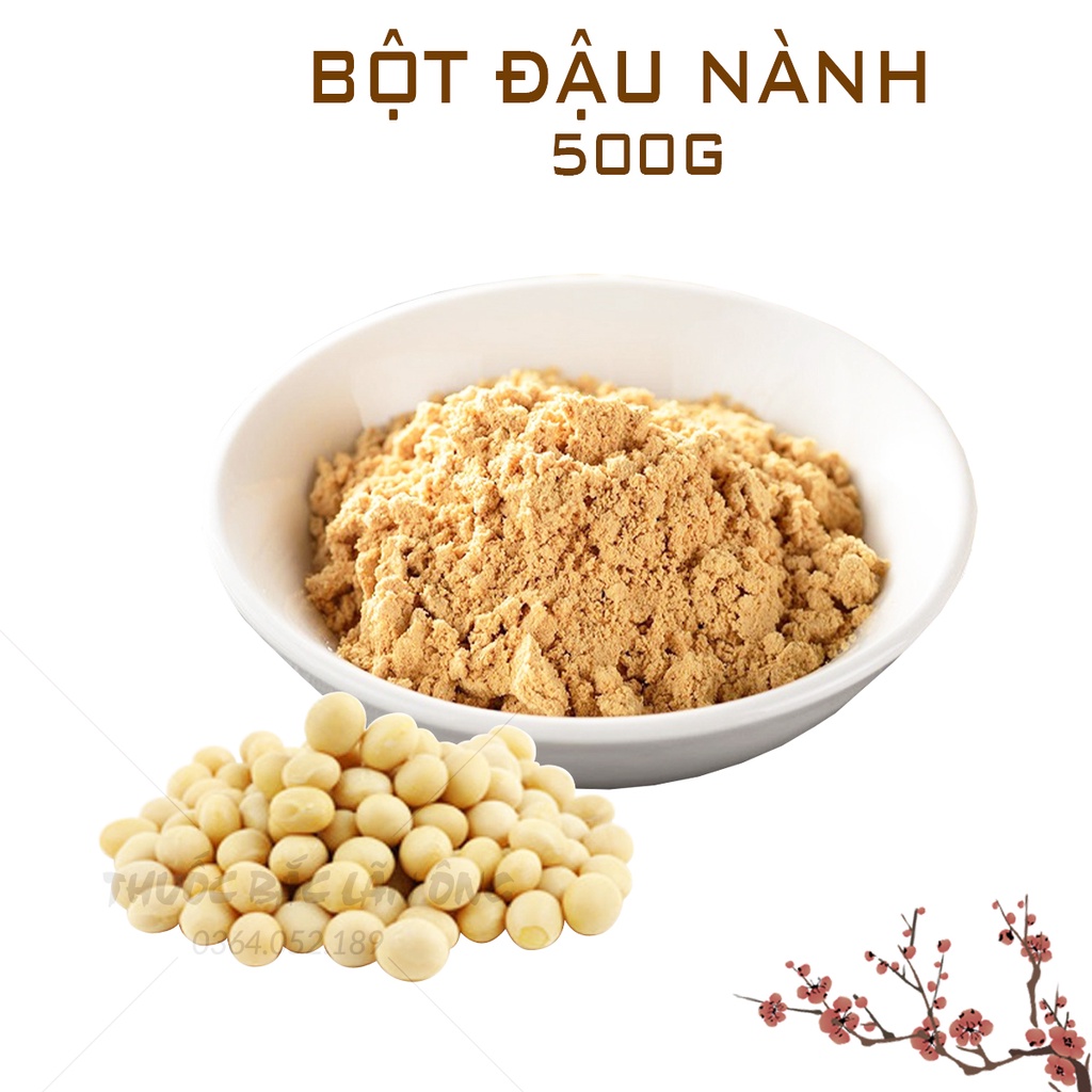 Bột đậu nành rang thơm nguyên chất 500g (Hạt đậu nành hữu cơ tự nhiên)