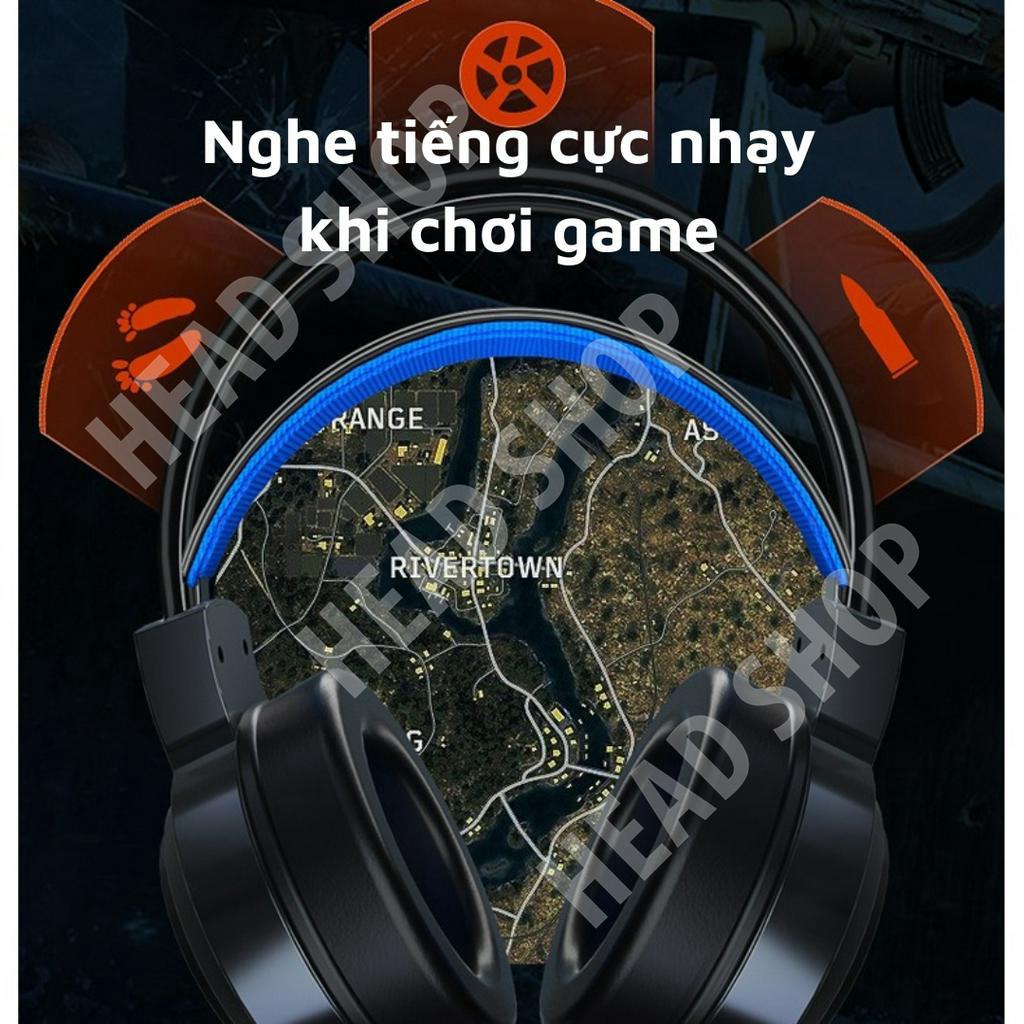 Tai nghe Gaming chụp tai có mic đèn led 7 màu cho máy tính, laptop, điện thoại âm thanh vòm G58 HeadShop