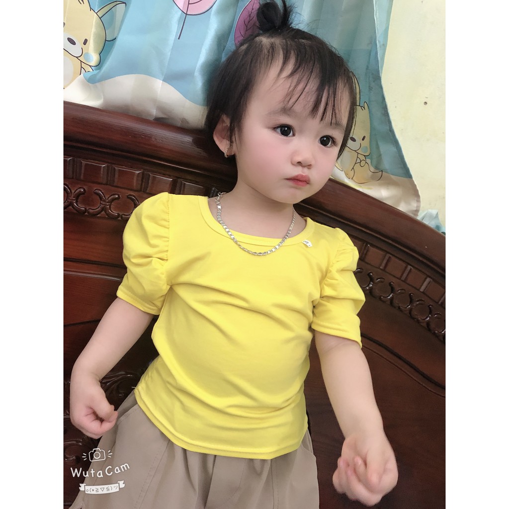 Áo bé gái tay bồng cho bé từ 8-20kg_Mẫu mới 2020