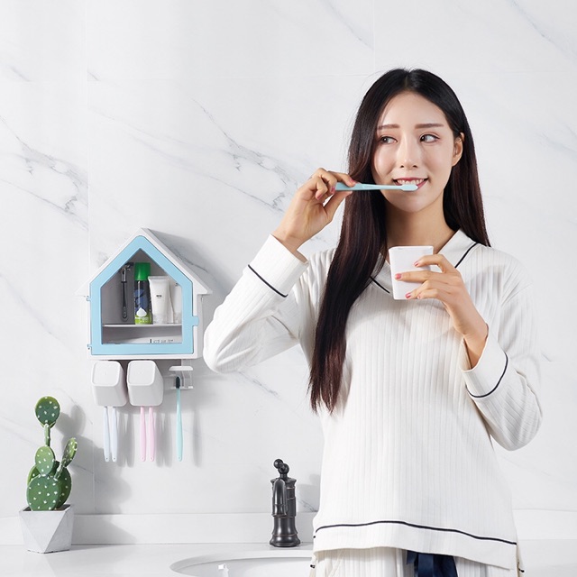 Kệ đựng vật dụng nhà tắm,kèm theo ly
