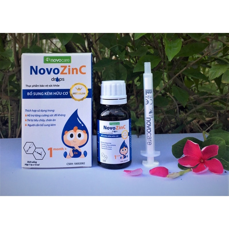 ✅[Chính hãng] NovoZinC Drops kẽm hữu cơ nhỏ giọt giúp ăn ngon, tiêu hoá tốt và tăng sức đề kháng (Lọ 15ml)