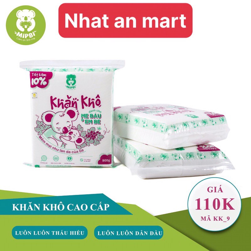 Khăn khô đa năng Mipbi 900g cao cấp CHÍNH HÃNG