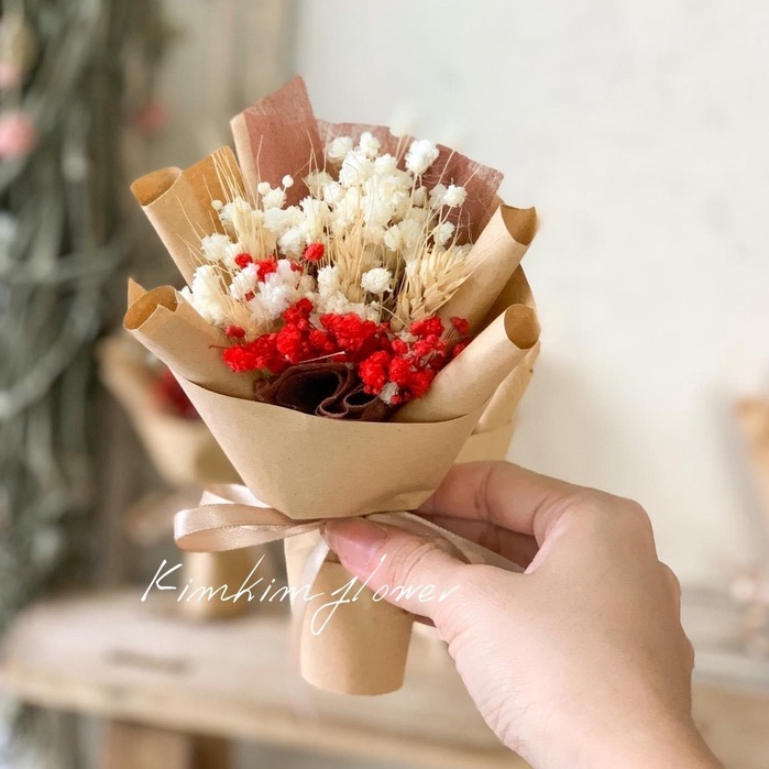Bó hoa baby mini nhỏ xinh trang trí bánh kem, chụp ảnh sản phẩm, quà tặng decor