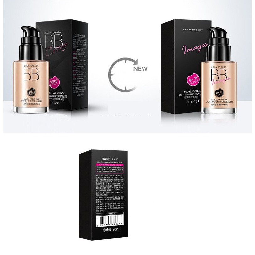 Kem nền BB cream Images 30ml che khuyết điểm dưỡng ẩm đều màu da độ che phủ cao làm đẹp hoàn hảo