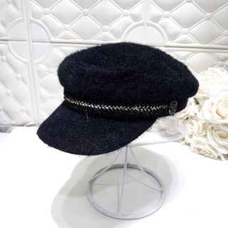 Mũ newsboy dạ thừng đen
