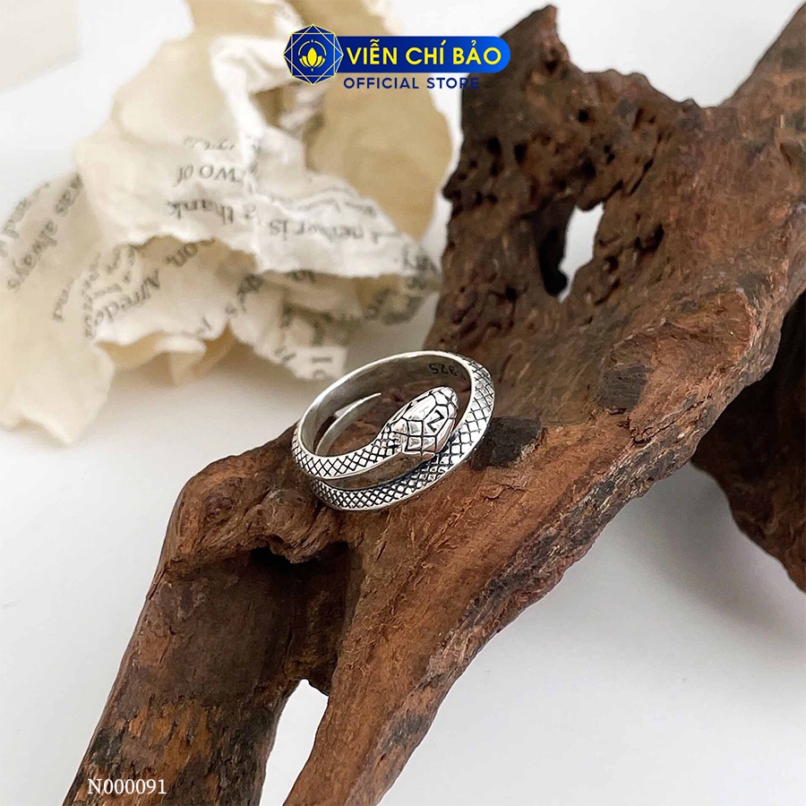 Nhẫn bạc nữ mãng xà chất liệu bạc 925 thời trang phụ kiện trang sức Viễn Chí Bảo N000091