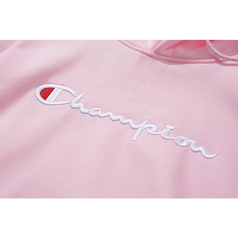 Áo hoodie cotton tay dài thêu logo chữ Cham-p-o-n Plus phong cách cổ điển cho nam và nữ